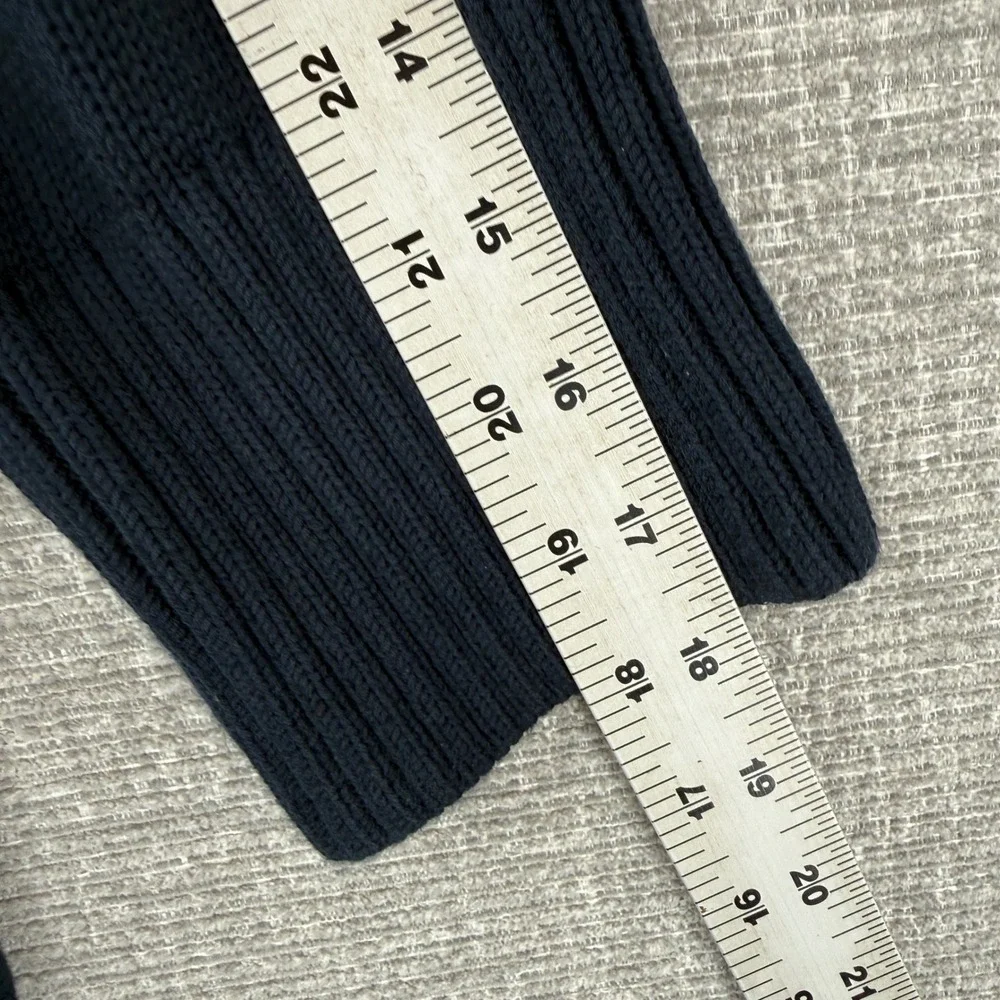 EVERLANE Navy Blue Mock Neck Cotton Sweater Men's Size S‎